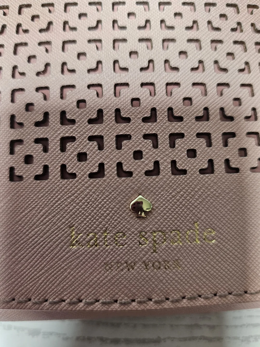kate spade New York Pink Perforated Crossbody Bag